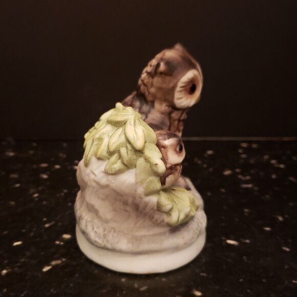 Homco #1298 Mother and Baby Owls Figurine Porcelain Ceramic Vintage - Picture 5 of 10